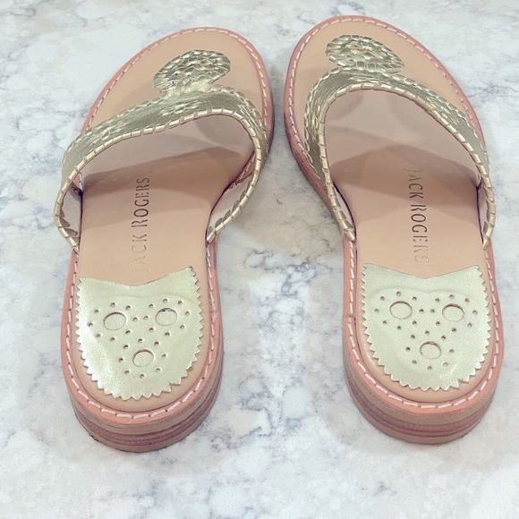 Jack Rogers Jacks Flat Sandals II Platinum Size 7 - Picture 3 of 7